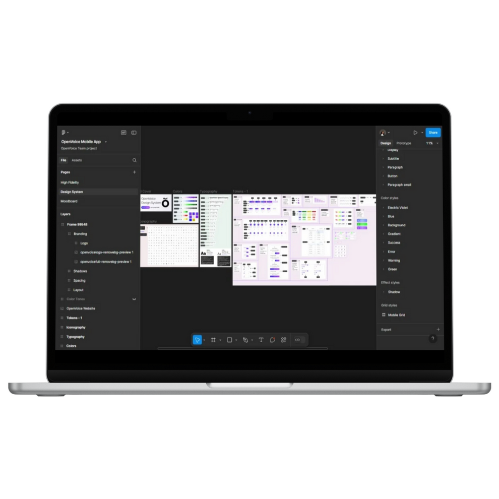 Gif of OpenVoice Design System